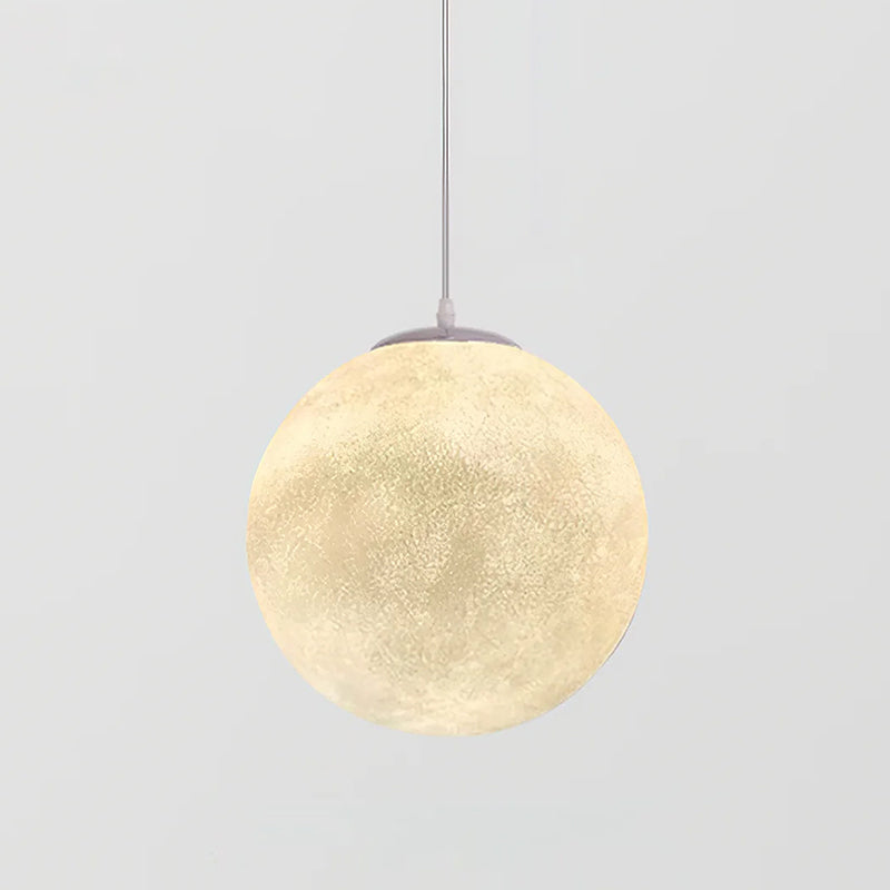 Maan Hanglamp – Realistische Textuur – 8 Maten Beschikbaar – Romantische Maanbol voor Slaapkamer Eetkamer Kinderkamer – Dimbaar Warm Licht – Schuine Plafondadapter Inbegrepen | Sansoti