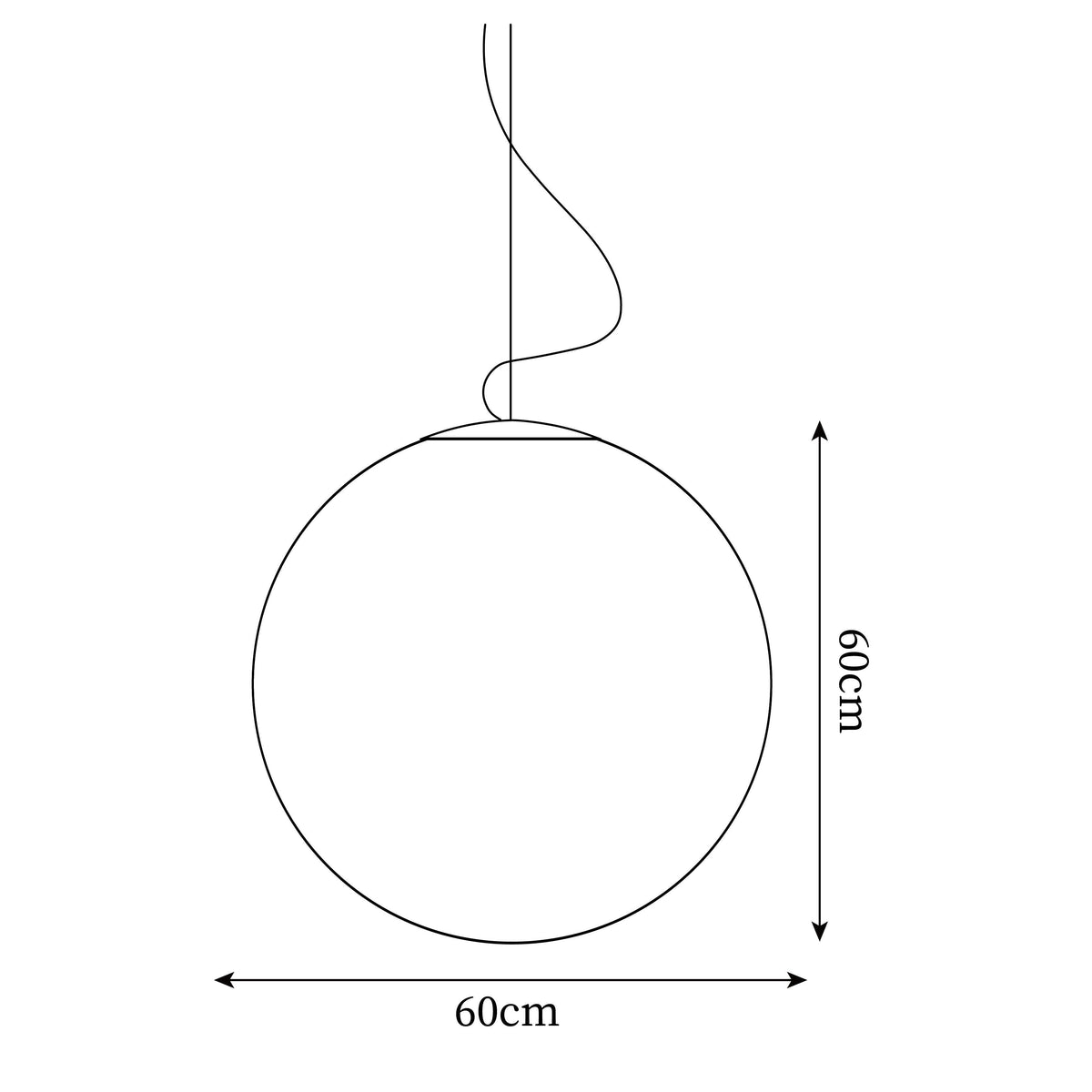 Hanging Moon Lamp, Spherical White Design, Adjustable 25-100cm, Ambient Lighting, Modern Living Room Décor | Sansoti