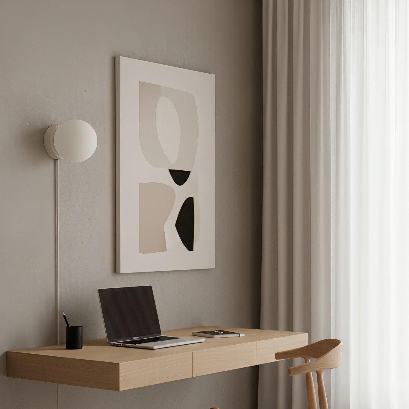 Wandlamp Plug-In Glas & IJzer Zwart Wit Sfeerlicht Slaapkamer Gang | Sansoti