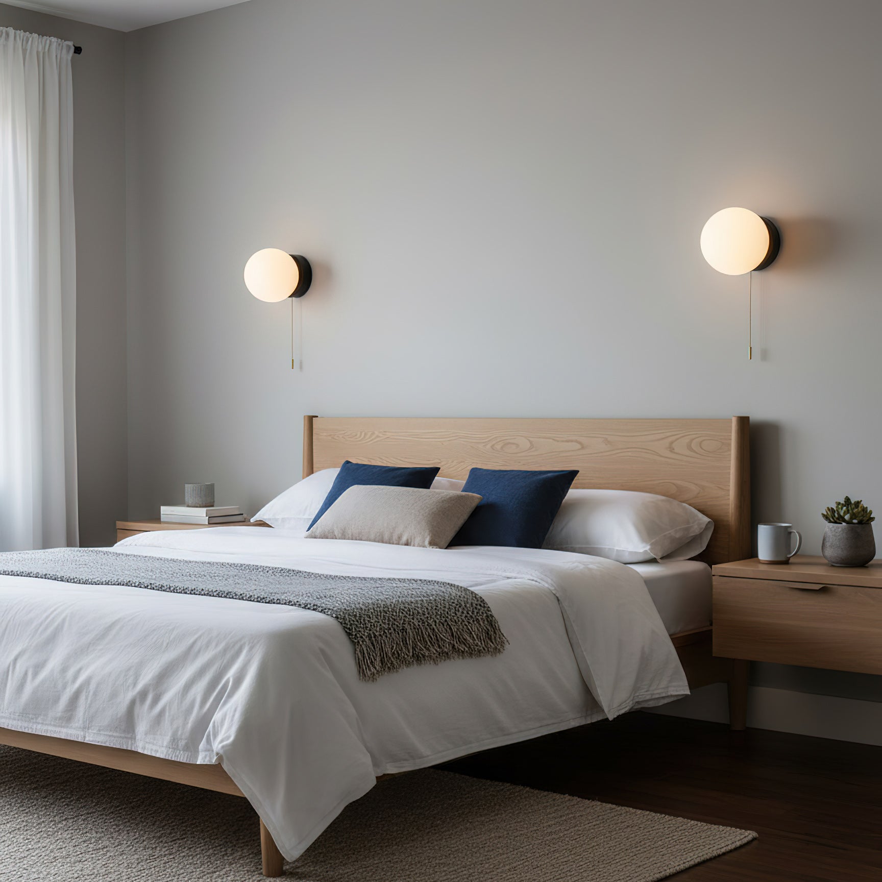 Glazen Wandlamp Scandinavisch Design met Ronde Bolkap Wit Glas G9 Fitting Compact & Modern Sfeervol voor Slaapkamer Hal | Sansoti