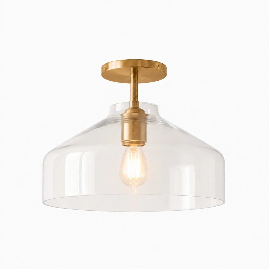 Minimalistisch Plafondlamp Mat Metaal Scandinavisch Design Beige Smokey Grijs | Sansoti