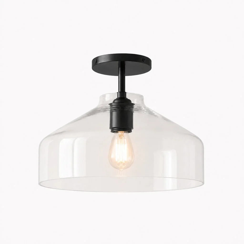 Minimalistisch Plafondlamp Mat Metaal Scandinavisch Design Beige Smokey Grijs | Sansoti