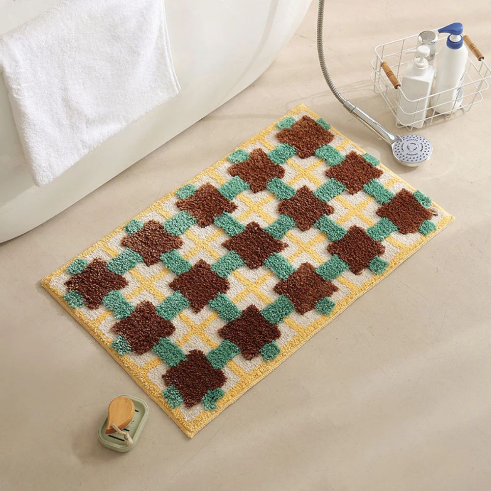 Marokkaanse Badmat Antislip met Sneldrogende Oppervlak – Zachte Badkamermat 40x60cm 50x80cm 60x90cm | Sansoti