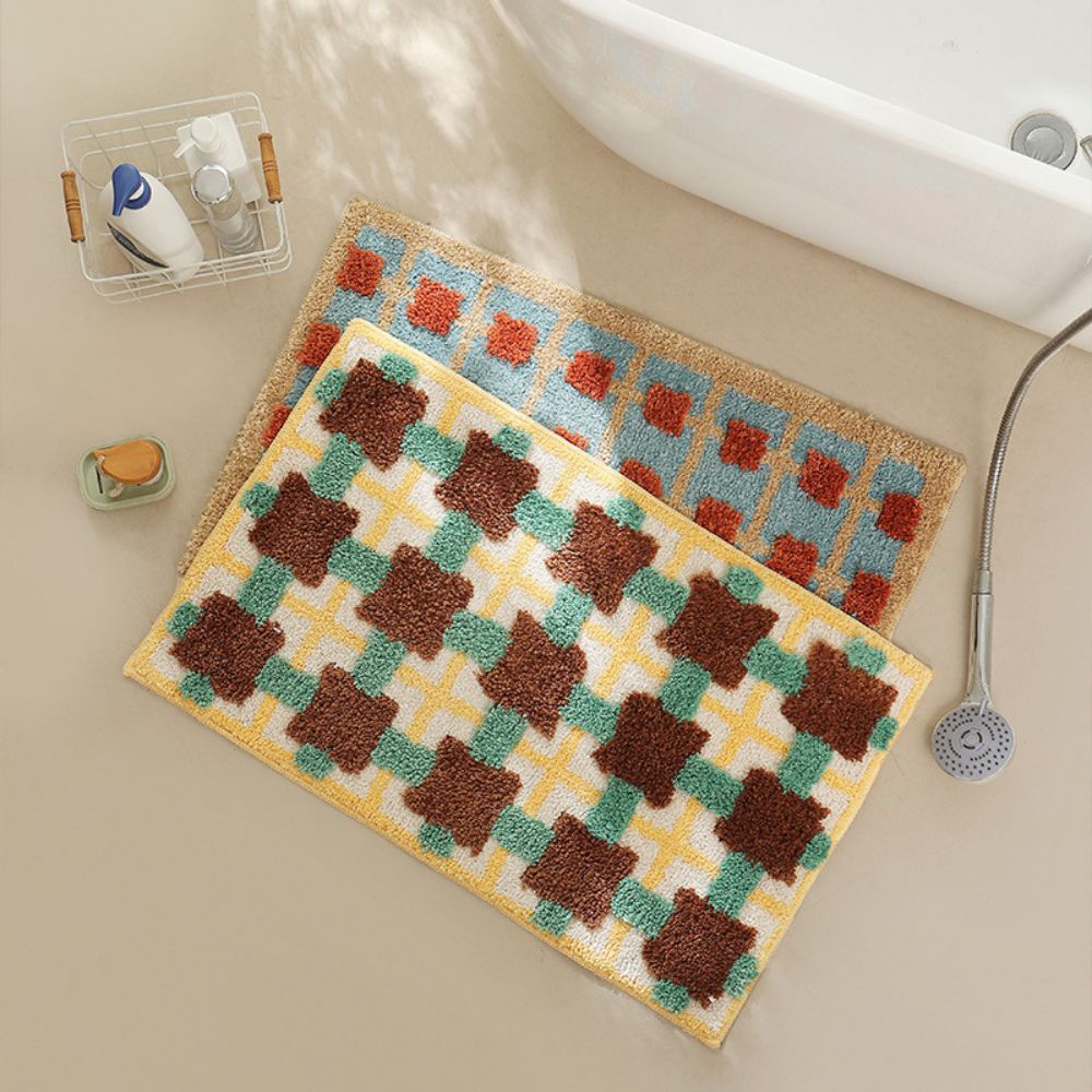 Marokkaanse Badmat Antislip met Sneldrogende Oppervlak – Zachte Badkamermat 40x60cm 50x80cm 60x90cm | Sansoti