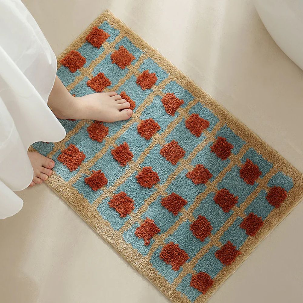 Marokkaanse Badmat Antislip met Sneldrogende Oppervlak – Zachte Badkamermat 40x60cm 50x80cm 60x90cm | Sansoti