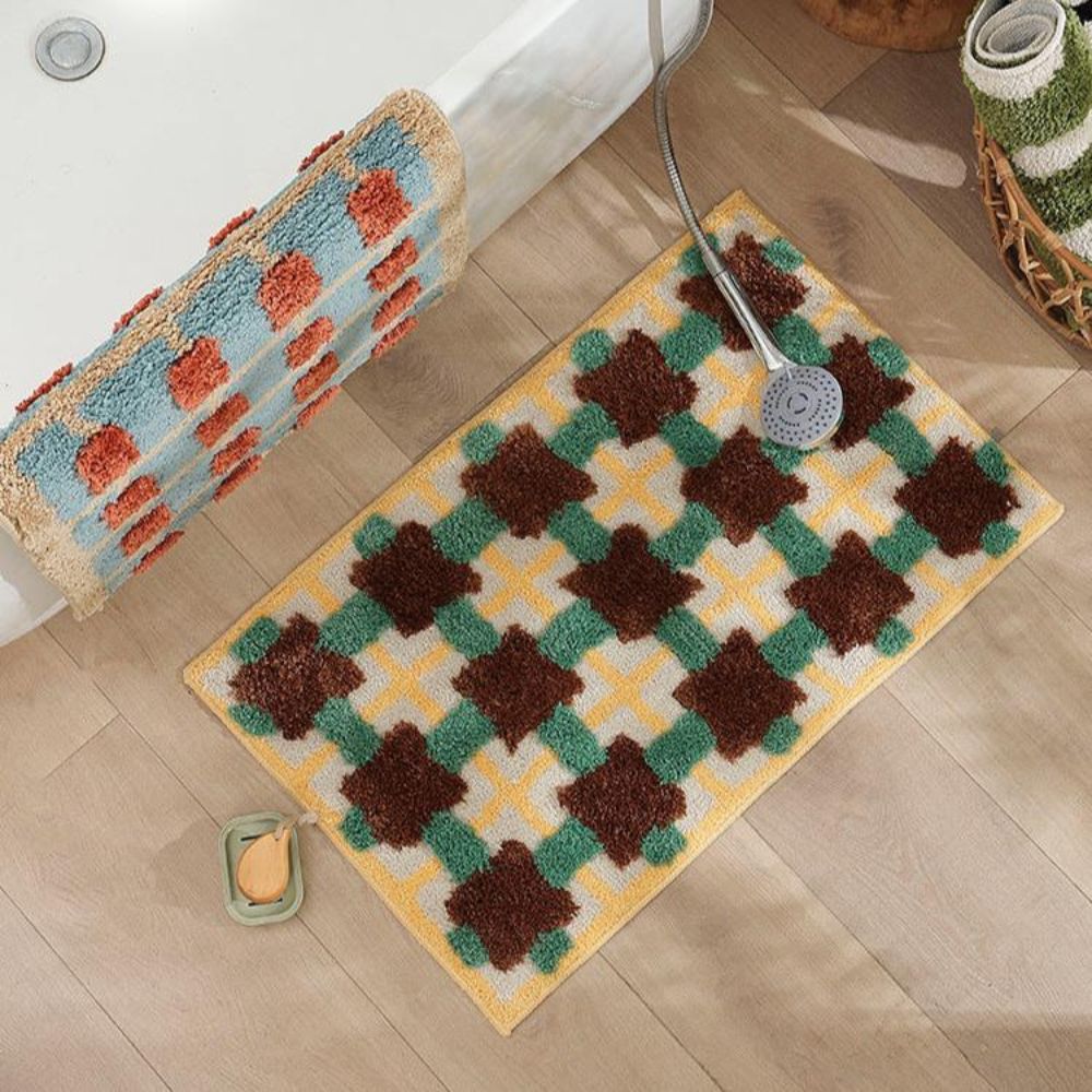 Marokkaanse Badmat Antislip met Sneldrogende Oppervlak – Zachte Badkamermat 40x60cm 50x80cm 60x90cm | Sansoti