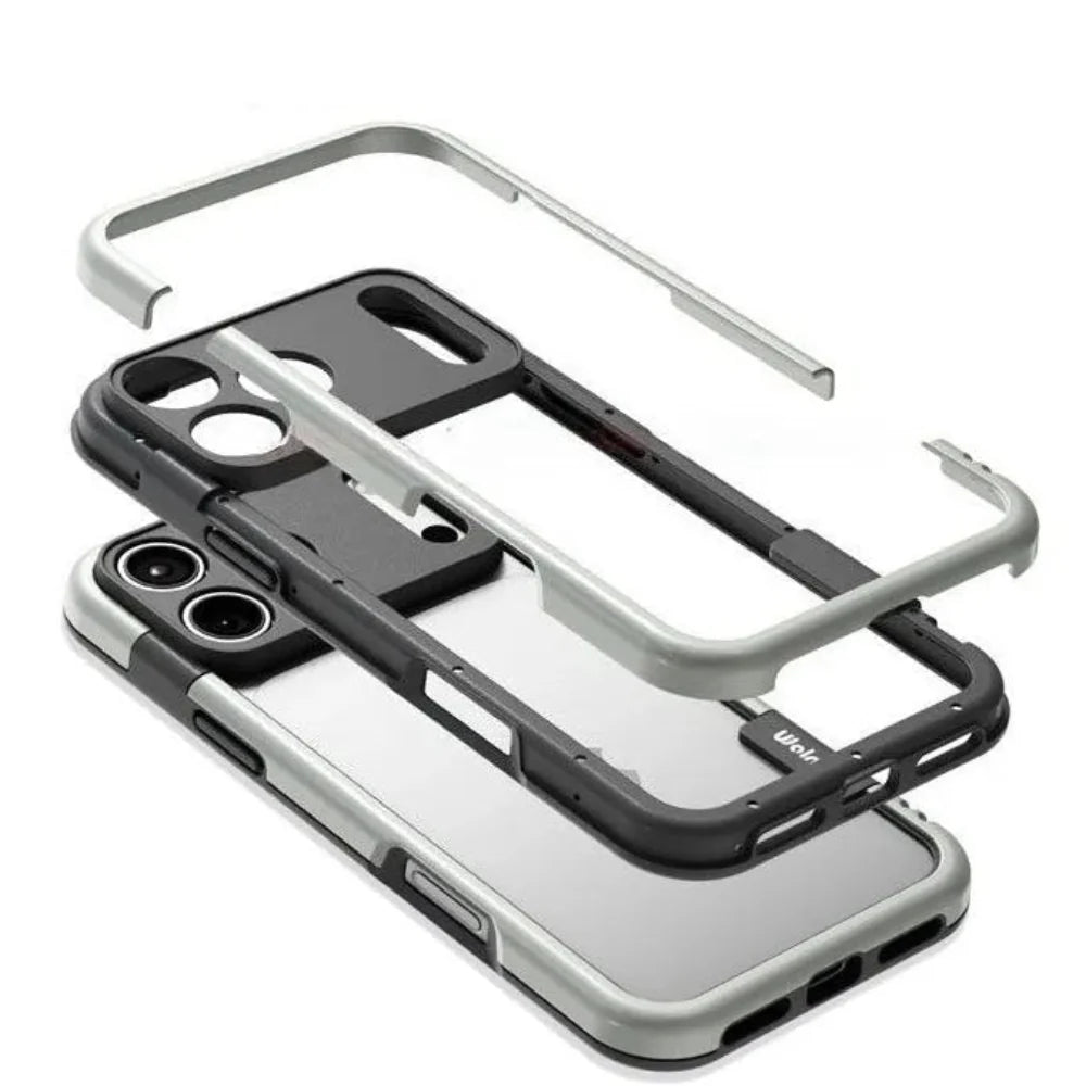 Coque bumper bicolore en silicone pour iPhone avec protection du contour de caméra Antichocs pour iPhone 13-17 | Sansoti