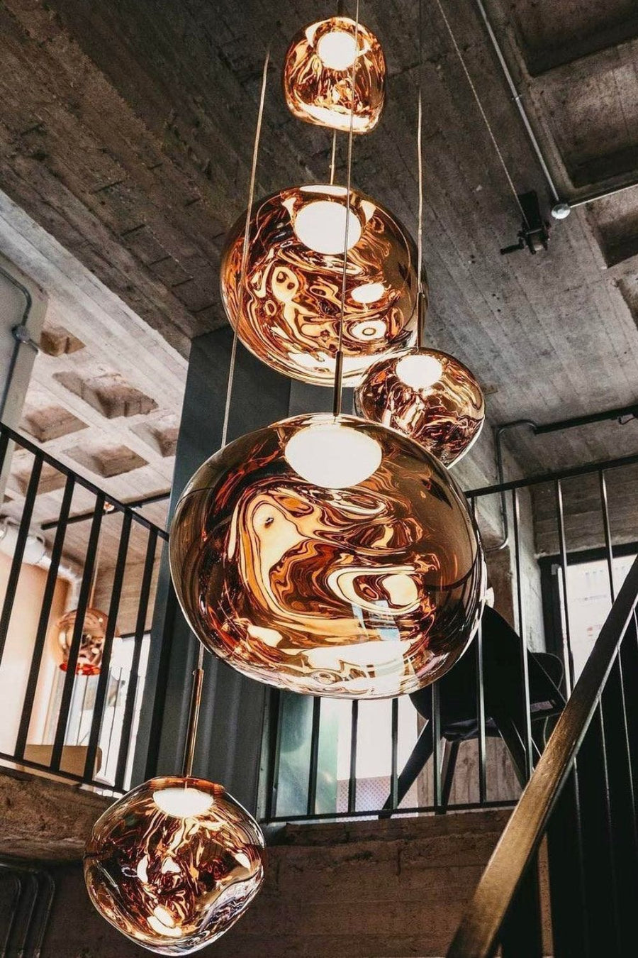 Hanglamp Modern Gesmolten Glas Effect ø18-48 cm Chroom Goud Rosé Goud met Spiegelreflectie voor Eetkamer Woonkamer | Sansoti