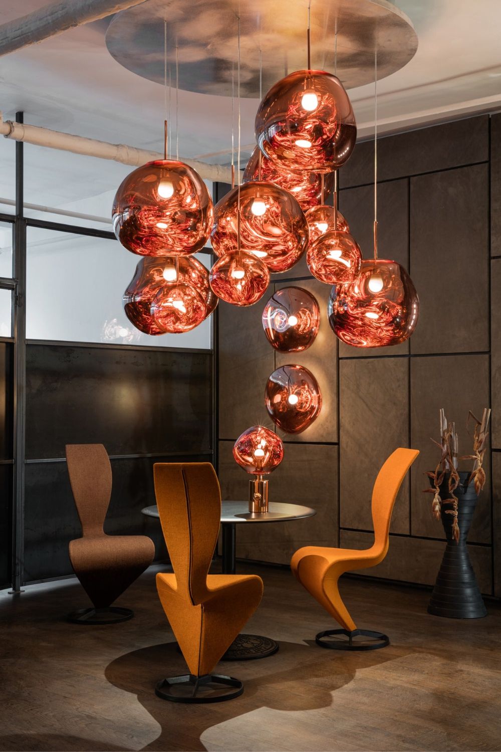 Hanglamp Modern Gesmolten Glas Effect ø18-48 cm Chroom Goud Rosé Goud met Spiegelreflectie voor Eetkamer Woonkamer | Sansoti