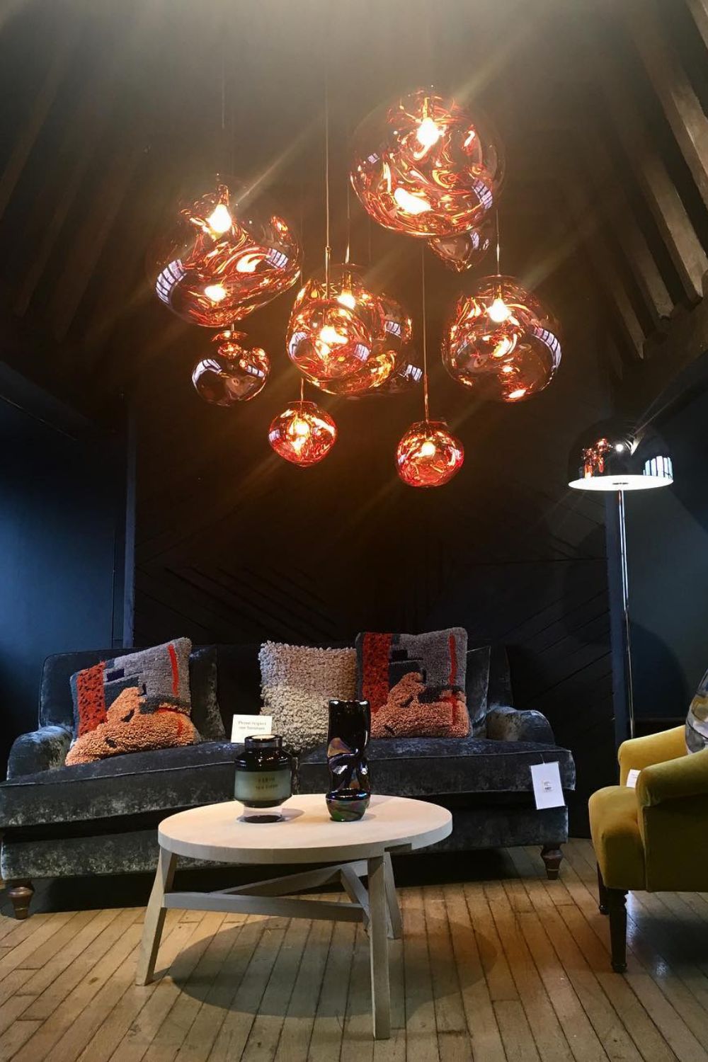 Hanglamp Modern Gesmolten Glas Effect ø18-48 cm Chroom Goud Rosé Goud met Spiegelreflectie voor Eetkamer Woonkamer | Sansoti