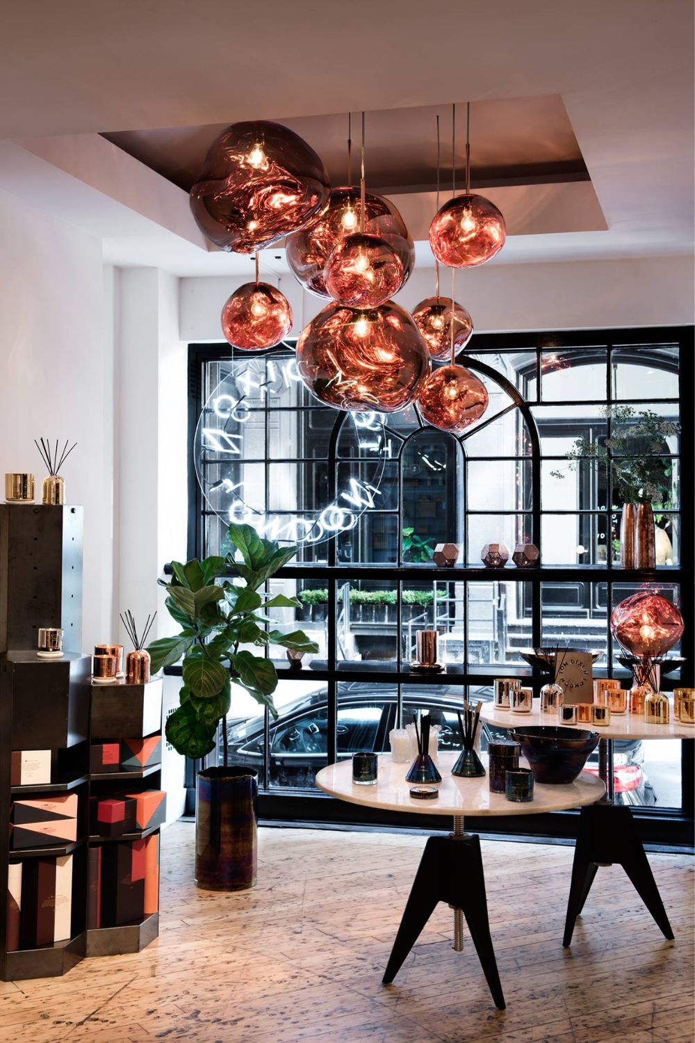 Hanglamp Modern Gesmolten Glas Effect ø18-48 cm Chroom Goud Rosé Goud met Spiegelreflectie voor Eetkamer Woonkamer | Sansoti
