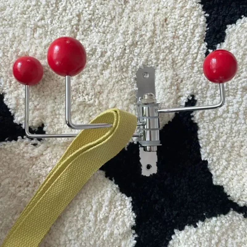 Wandkapstok Metaal Retro 3 of 4 Haken Zwart Wit Groen Rood Hal Slaapkamer | Sansoti
