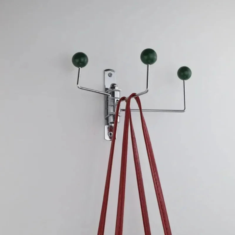 Wandkapstok Metaal Retro 3 of 4 Haken Zwart Wit Groen Rood Hal Slaapkamer | Sansoti