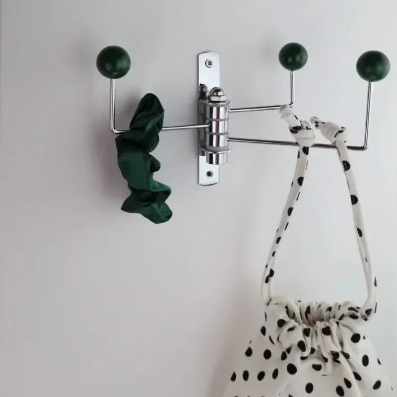 Wandkapstok Metaal Retro 3 of 4 Haken Zwart Wit Groen Rood Hal Slaapkamer | Sansoti