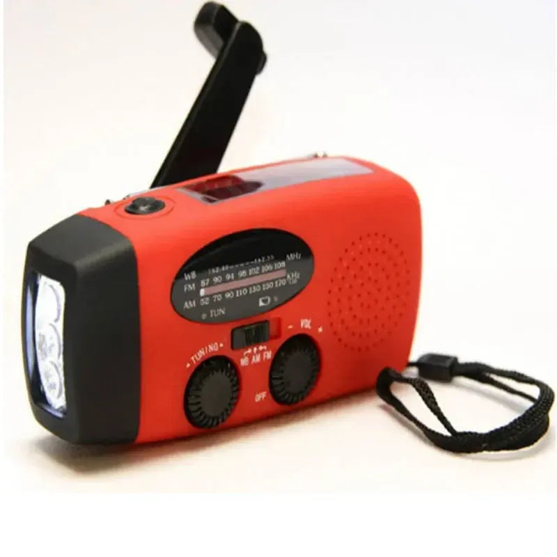 Draagbare Zonne-energie Noodradio met LED-Zaklamp en Powerbank | Sansoti