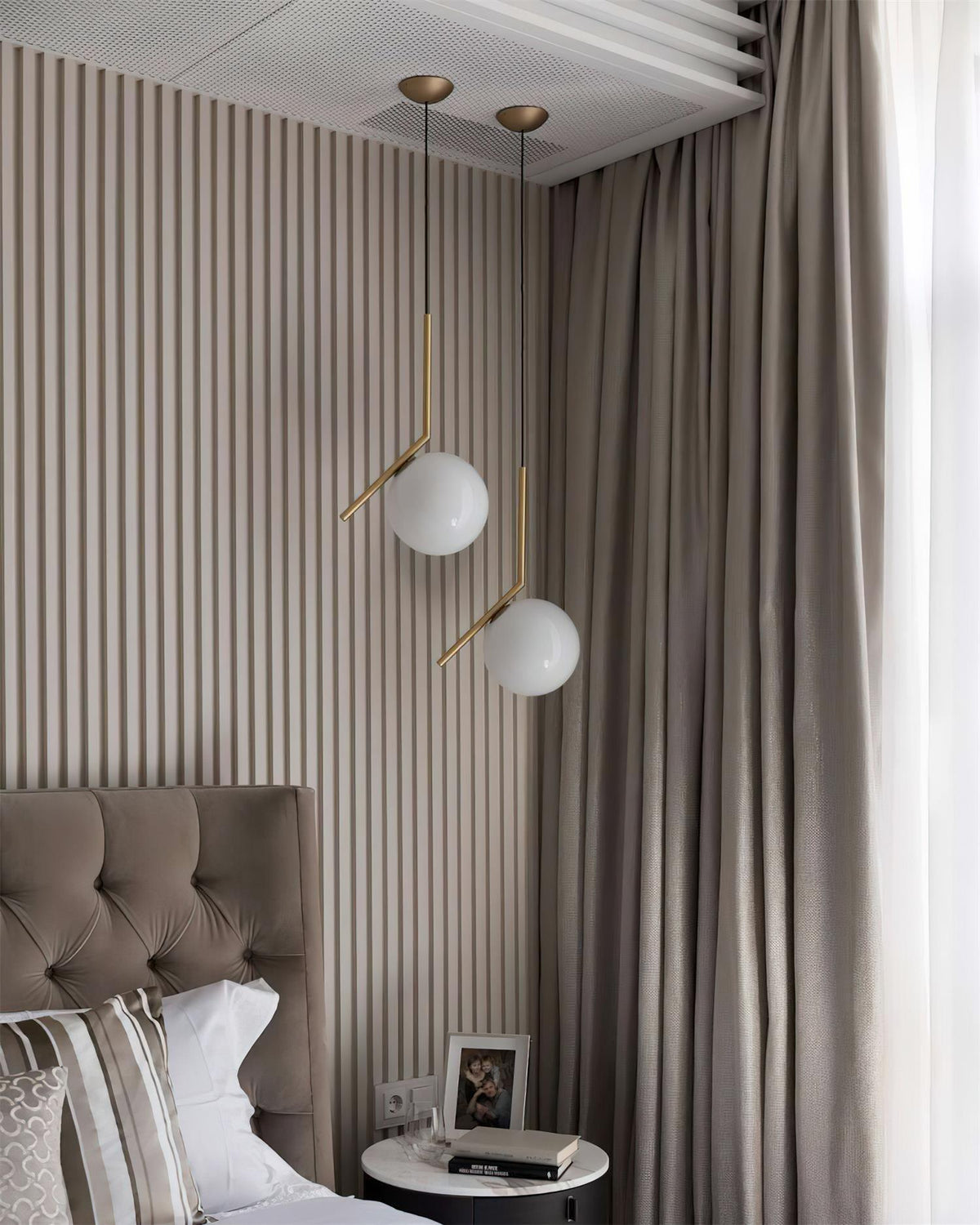Glazen Hanglamp Messing Ø20cm Dimbaar Modern Design Eettafel Woonkamer Keuken Verlichting Elegant Sfeervol | Sansoti