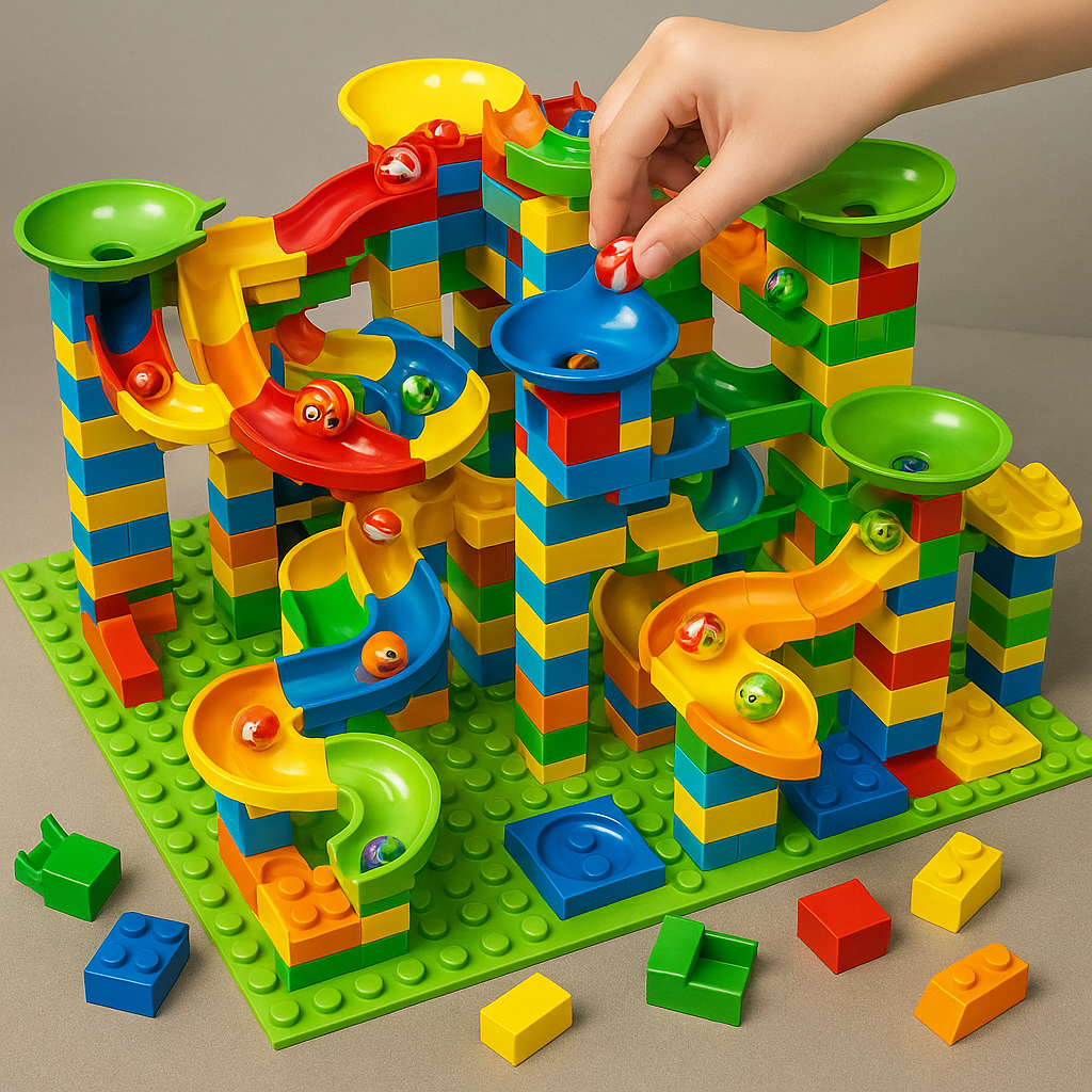 Modulaire Knikkerbaan Bouwspeelgoed Kunststof voor Kinderen Creatief Educatief Constructieset | Sansoti