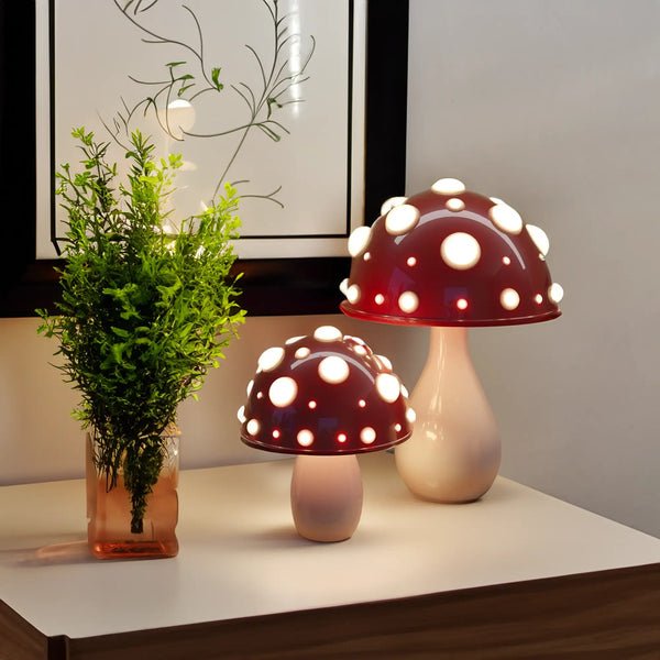 Minimalistische Paddenstoelvormige Tafellamp met Warm Licht – Moderne Sfeerverlichting voor Woonkamer, Slaapkamer en Nachtkastje | Sansoti