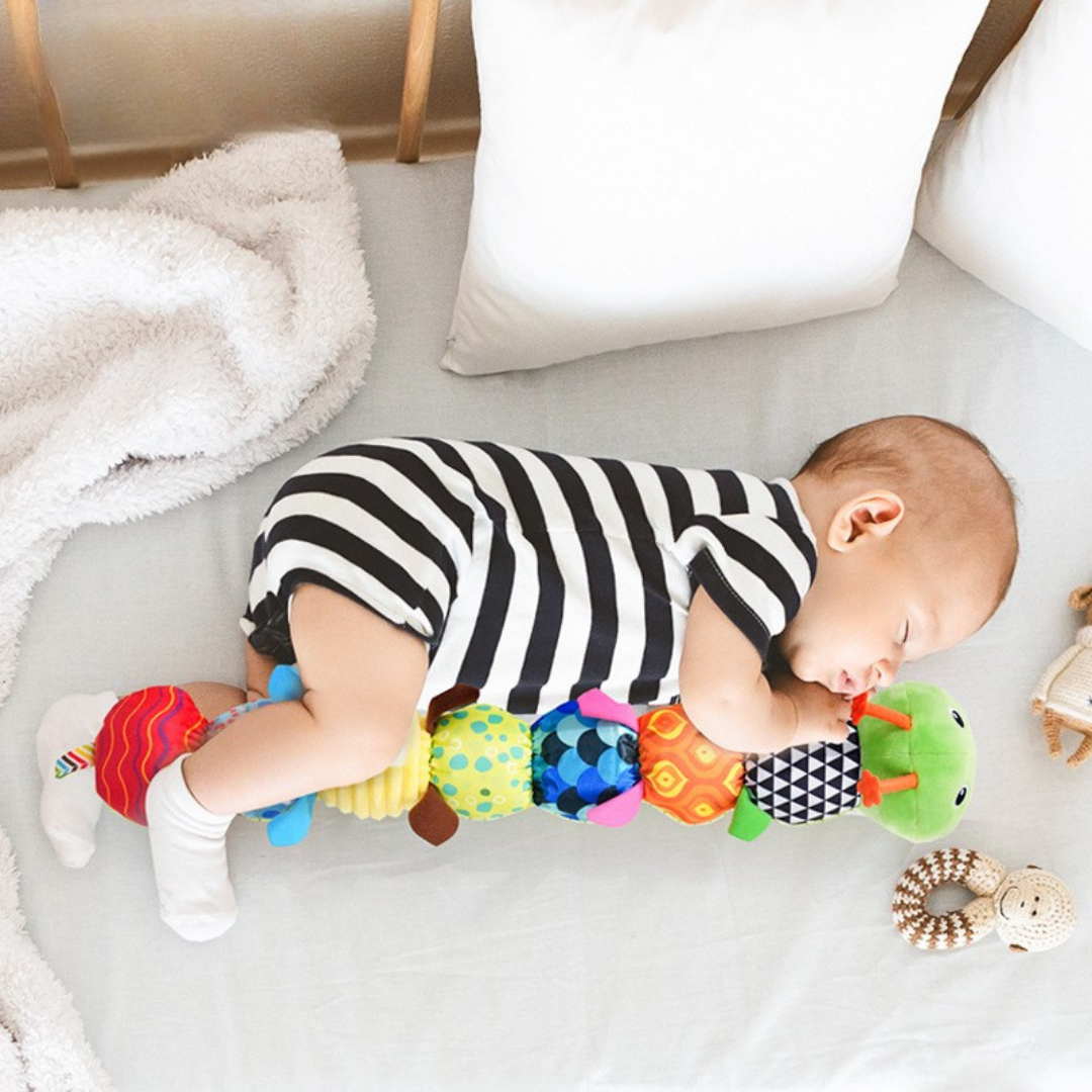Musikalisches Babyspielzeug Raupe Plüsch Sensorisch 0 Jahre Rassel Motorik Geburtsgeschenk Interaktives Kuscheltier | Restfield