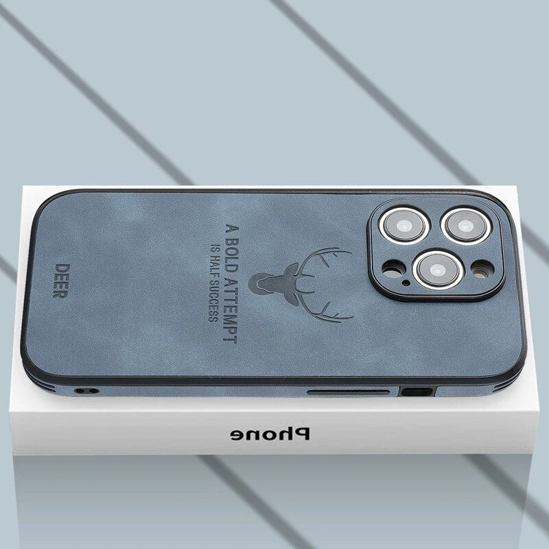 Smartphone Hoesje in Leerlook — Slank Design met Valbescheming & MagSafe-Compatibiliteit voor iPhone 16/15/14/13/12 | Sansoti
