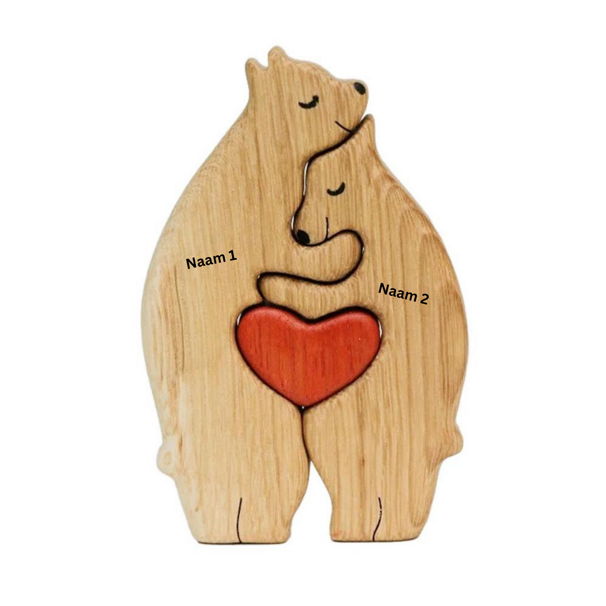 Figurines de famille en bois 12-17 cm Bois naturel Fait main Décoration scandinave pour le salon Figurine familiale | Sansoti