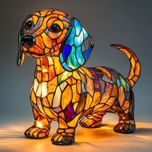 Sfeervolle LED Nachtlamp Hond – Dierenlamp met Warm Licht – USB Bediening – 15 cm Decoratief Hondenrassenlamp voor Kinderkamer Nachtkastje | Sansoti