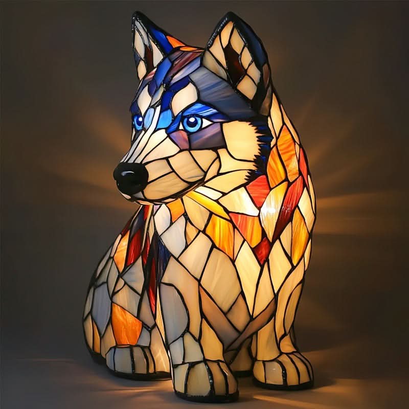 Sfeervolle LED Nachtlamp Hond – Dierenlamp met Warm Licht – USB Bediening – 15 cm Decoratief Hondenrassenlamp voor Kinderkamer Nachtkastje | Sansoti