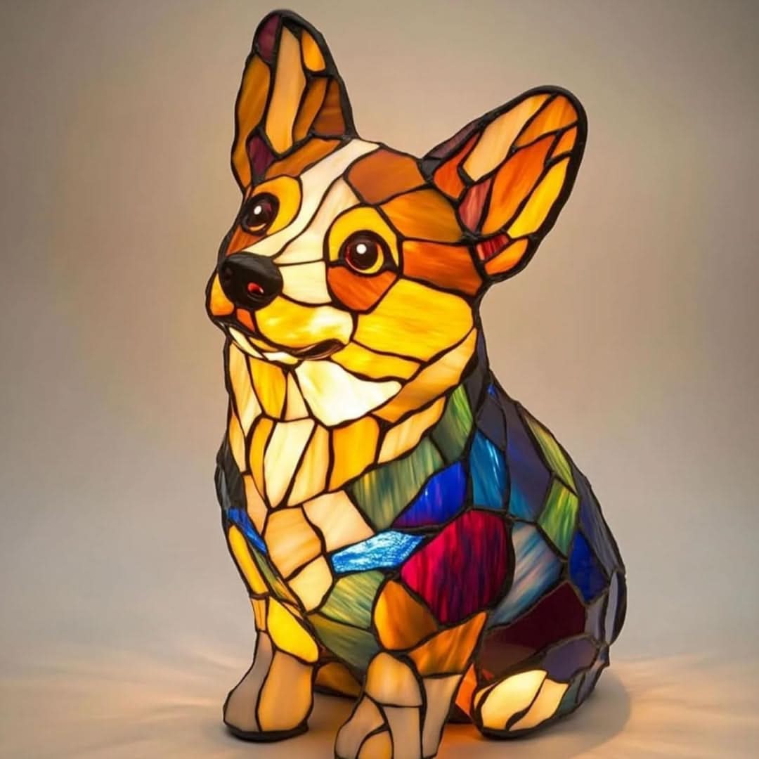 Sfeervolle LED Nachtlamp Hond – Dierenlamp met Warm Licht – USB Bediening – 15 cm Decoratief Hondenrassenlamp voor Kinderkamer Nachtkastje | Sansoti