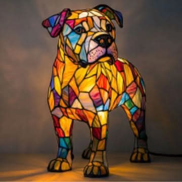 Sfeervolle LED Nachtlamp Hond – Dierenlamp met Warm Licht – USB Bediening – 15 cm Decoratief Hondenrassenlamp voor Kinderkamer Nachtkastje | Sansoti