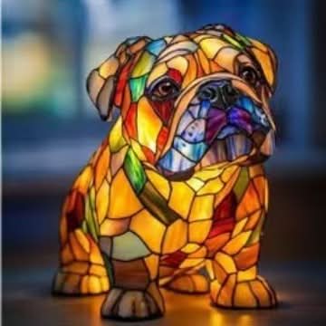 Sfeervolle LED Nachtlamp Hond – Dierenlamp met Warm Licht – USB Bediening – 15 cm Decoratief Hondenrassenlamp voor Kinderkamer Nachtkastje | Sansoti