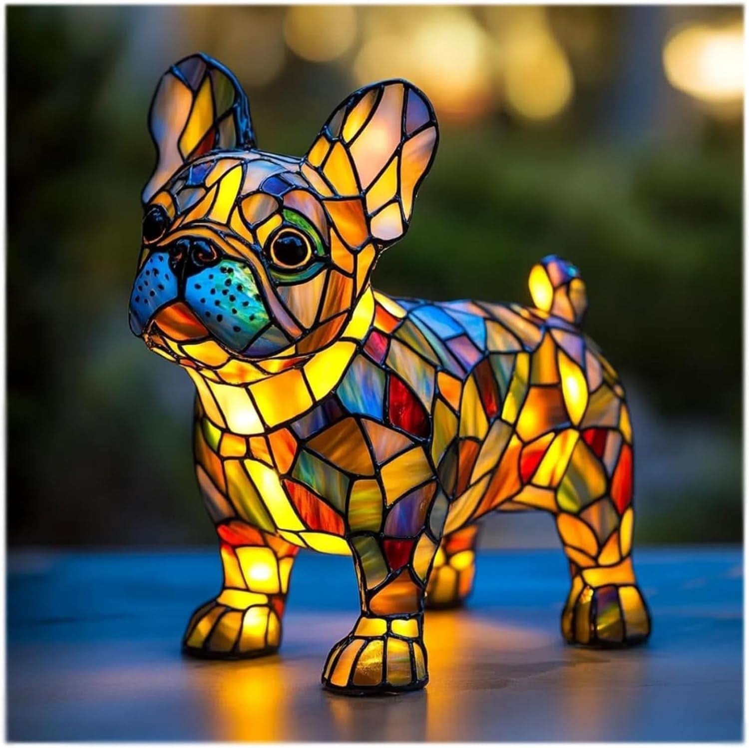 Sfeervolle LED Nachtlamp Hond – Dierenlamp met Warm Licht – USB Bediening – 15 cm Decoratief Hondenrassenlamp voor Kinderkamer Nachtkastje | Sansoti
