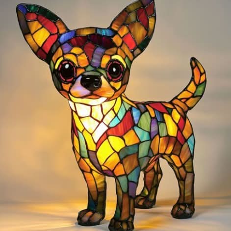 Sfeervolle LED Nachtlamp Hond – Dierenlamp met Warm Licht – USB Bediening – 15 cm Decoratief Hondenrassenlamp voor Kinderkamer Nachtkastje | Sansoti