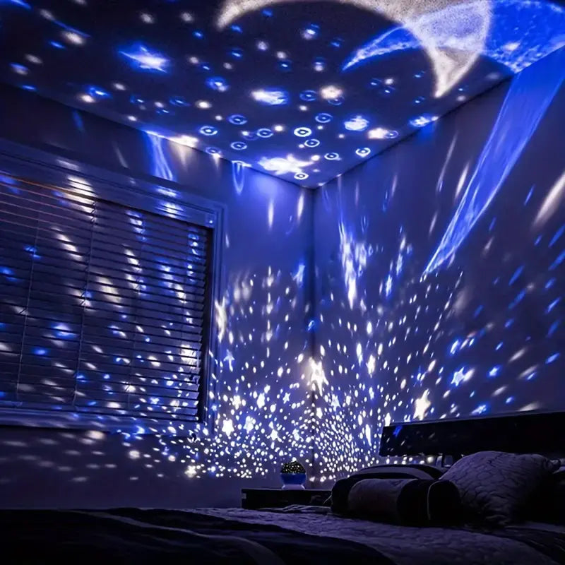 Sterrenprojector LED Nachtlamp met 360° Rotatie en Timer voor Kinderkamer en Slaapkamer | Oplaadbaar | Sansoti