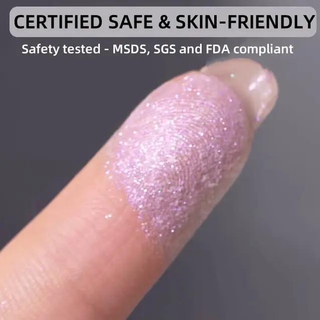 Chroomeffect Nagelvijl Poeder Spiegelglans Manicure Set 1g Professionele Salon & Thuis 2-Delige Set Veilige Pigmenten Meerdere Kleuren Beschikbaar | Sansoti