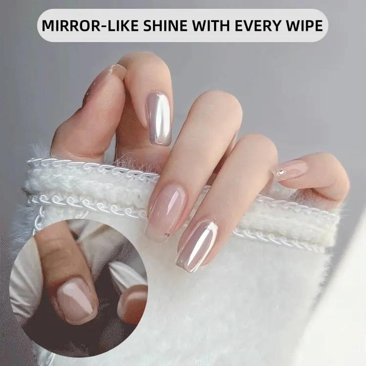 Chroomeffect Nagelvijl Poeder Spiegelglans Manicure Set 1g Professionele Salon & Thuis 2-Delige Set Veilige Pigmenten Meerdere Kleuren Beschikbaar | Sansoti