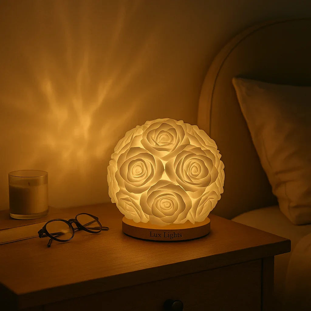 Decorative Rose Lighting with Warm LED Glow – Artificial Flower Table Lamp for Cozy Living Spaces | Sansoti