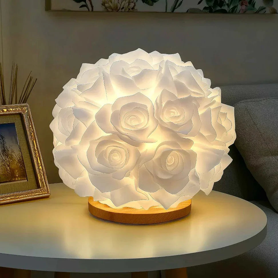 Decorative Rose Lighting with Warm LED Glow – Artificial Flower Table Lamp for Cozy Living Spaces | Sansoti