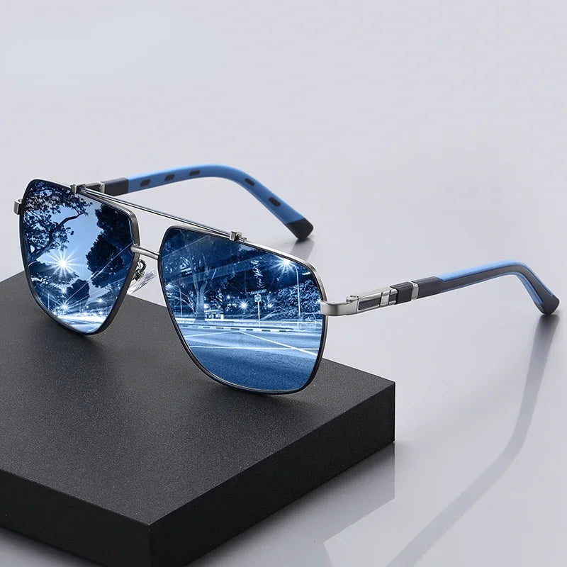 Pilotenzonnebril met gepolariseerde glazen en UV400-bescherming | Aviator design met metalen montuur voor optimaal zicht | Sansoti