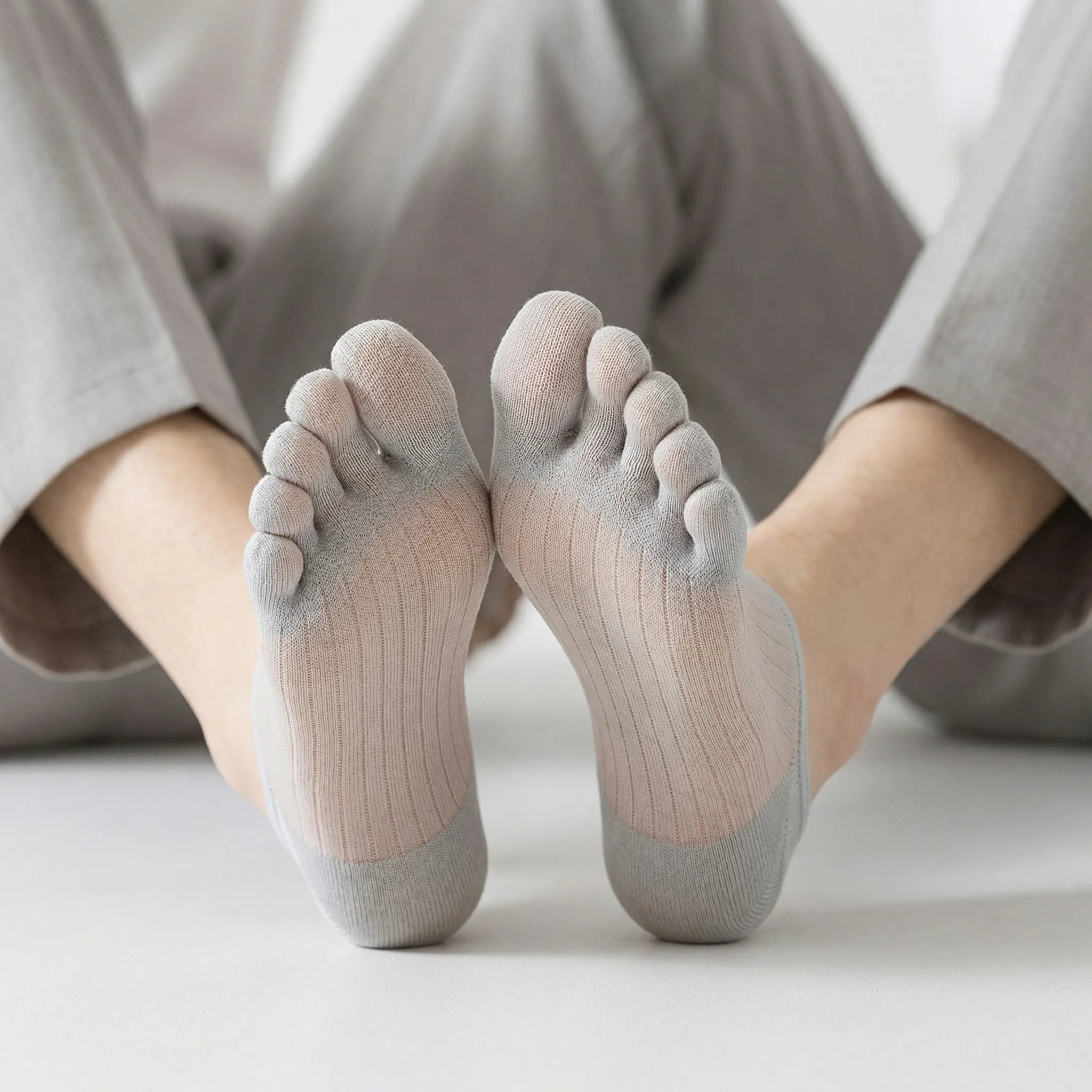 Onzichtbare Antislip Teensokken met Vijf Teencompartimenten – Blijft Op Zijn Plaats in Iedere Schoen | Sansoti