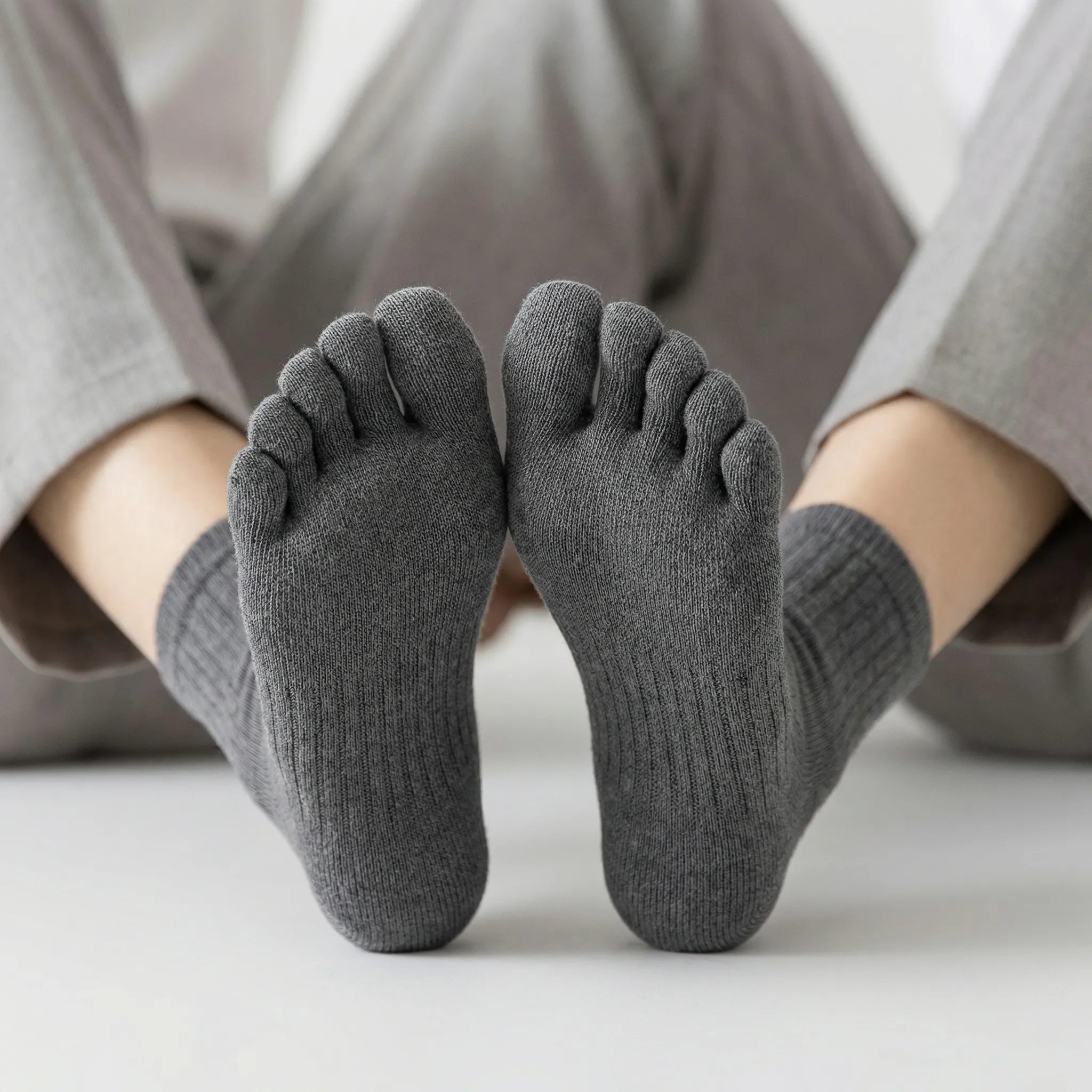 Onzichtbare Antislip Teensokken met Vijf Teencompartimenten – Blijft Op Zijn Plaats in Iedere Schoen | Sansoti