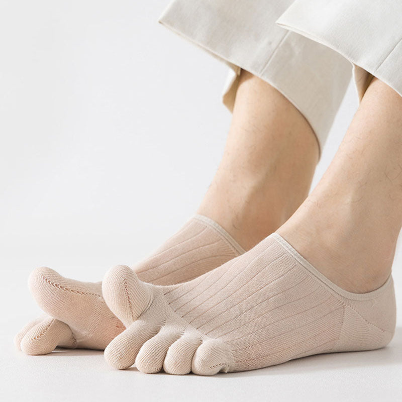 Onzichtbare Antislip Teensokken met Vijf Teencompartimenten – Blijft Op Zijn Plaats in Iedere Schoen | Sansoti