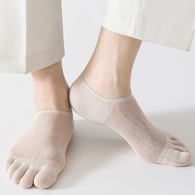 Onzichtbare Antislip Teensokken met Vijf Teencompartimenten – Blijft Op Zijn Plaats in Iedere Schoen | Sansoti