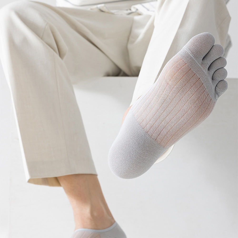 Onzichtbare Antislip Teensokken met Vijf Teencompartimenten – Blijft Op Zijn Plaats in Iedere Schoen | Sansoti