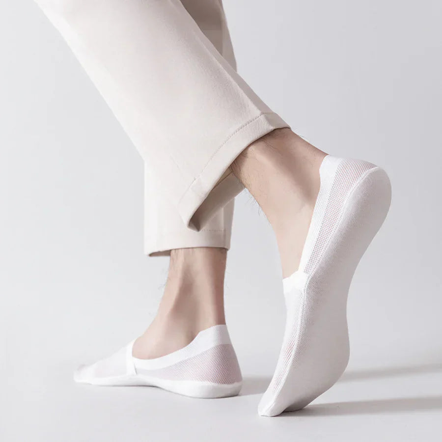Onzichtbare Enkelsokken Met Antislipzool – No-Show Herensokken Voor Sneakers & Lage Schoenen – EU 38-46 – 6 Kleuren | Sansoti