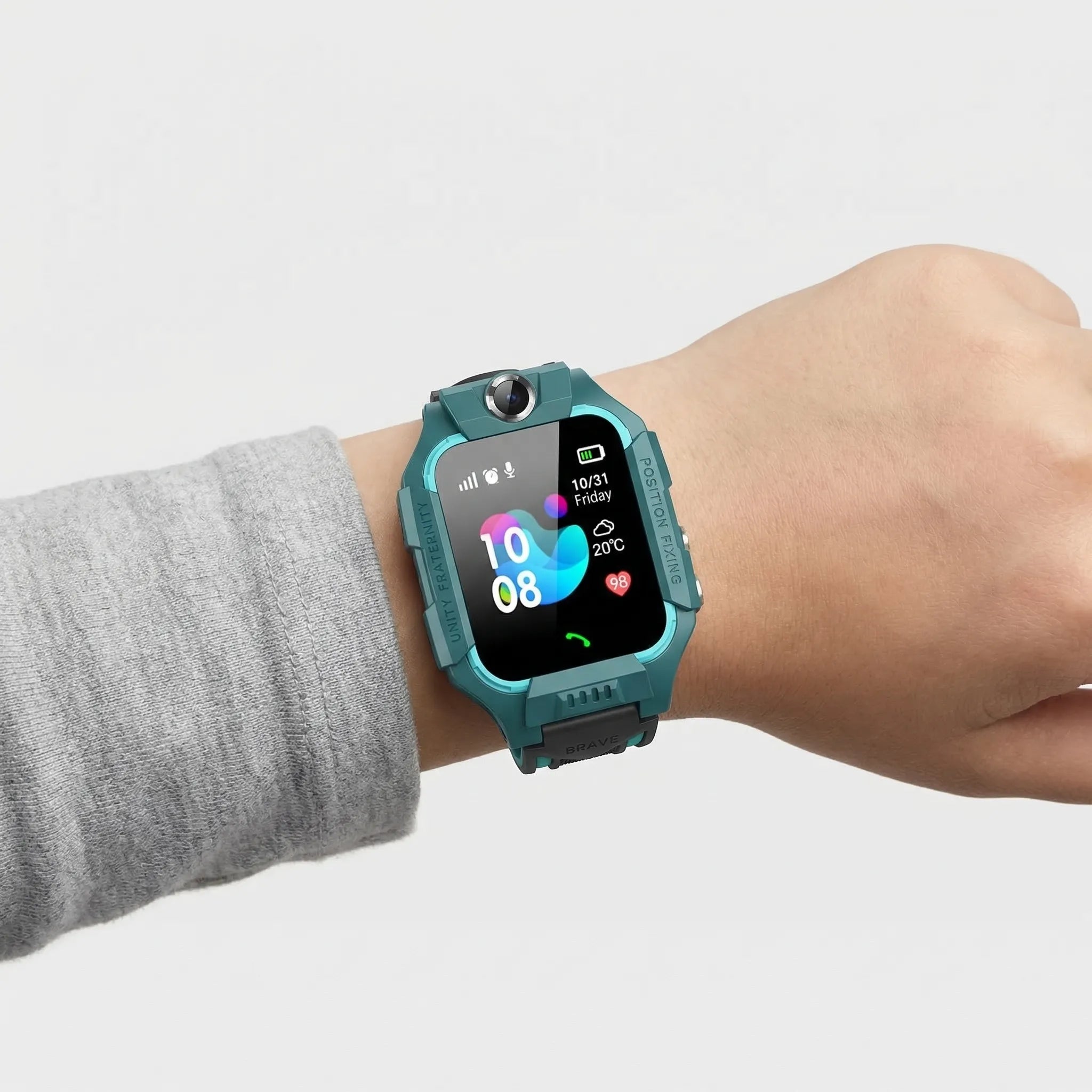 Smartwatch met GPS-Tracker voor Kinderen — Belfunctie + SOS-Knop + Camera — Verstelbare Band 5 Kleuren | Sansoti