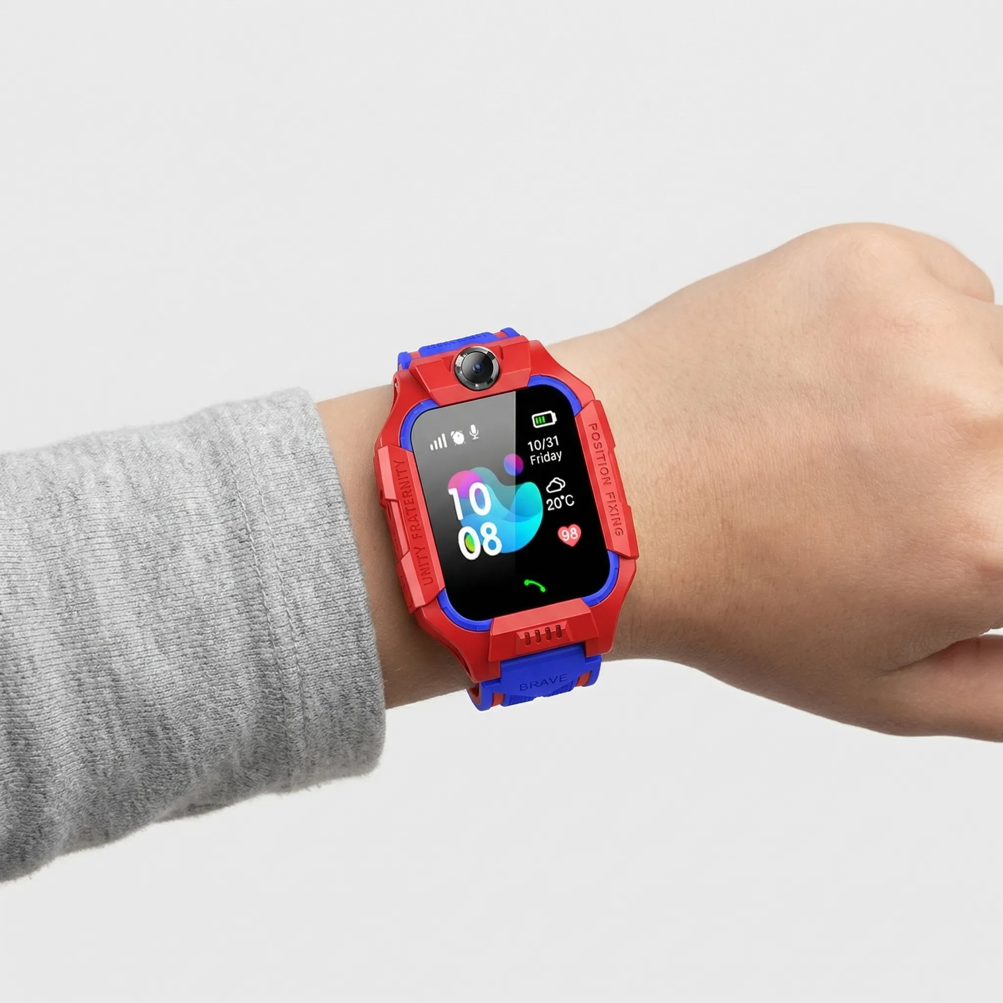 Smartwatch met GPS-Tracker voor Kinderen — Belfunctie + SOS-Knop + Camera — Verstelbare Band 5 Kleuren | Sansoti