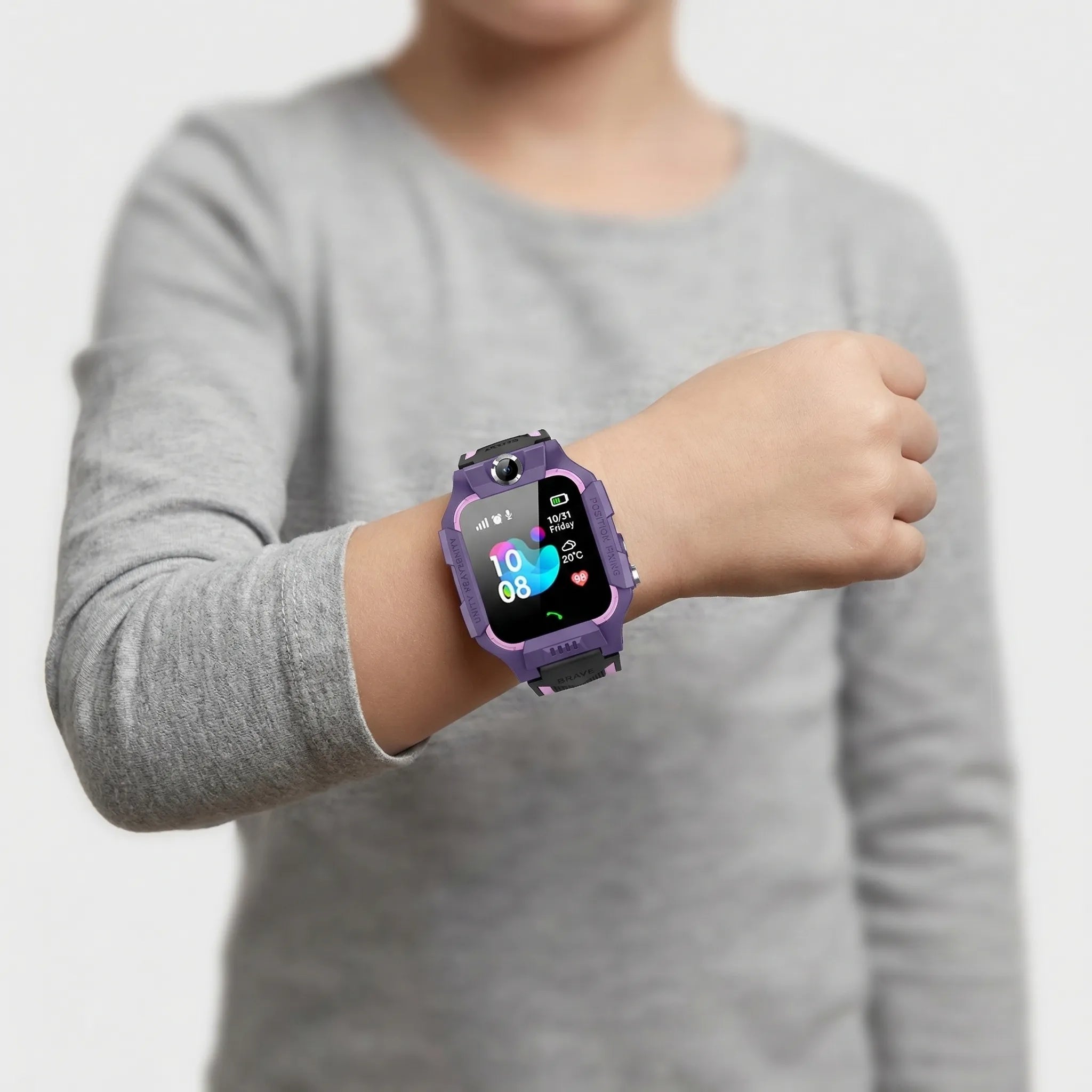 Smartwatch met GPS-Tracker voor Kinderen — Belfunctie + SOS-Knop + Camera — Verstelbare Band 5 Kleuren | Sansoti