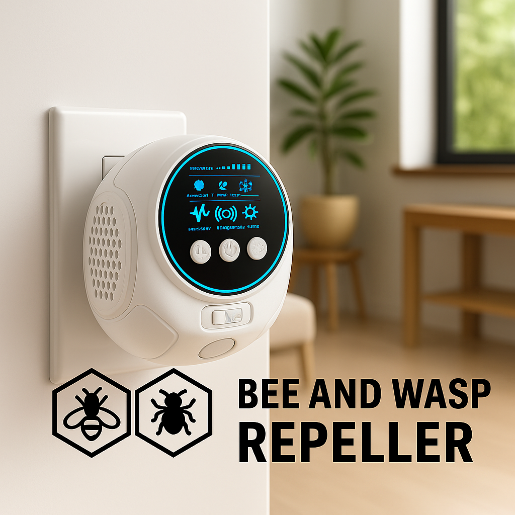 Ultrasoon Insectenwerende Plug-in voor Thuis – Effectief tegen Muggen, Wespen en Vliegen – 4 Luidsprekers 297m² Bereik – Veilig Chemivrij Apparaat voor Woonkamer en Terras | Sansoti