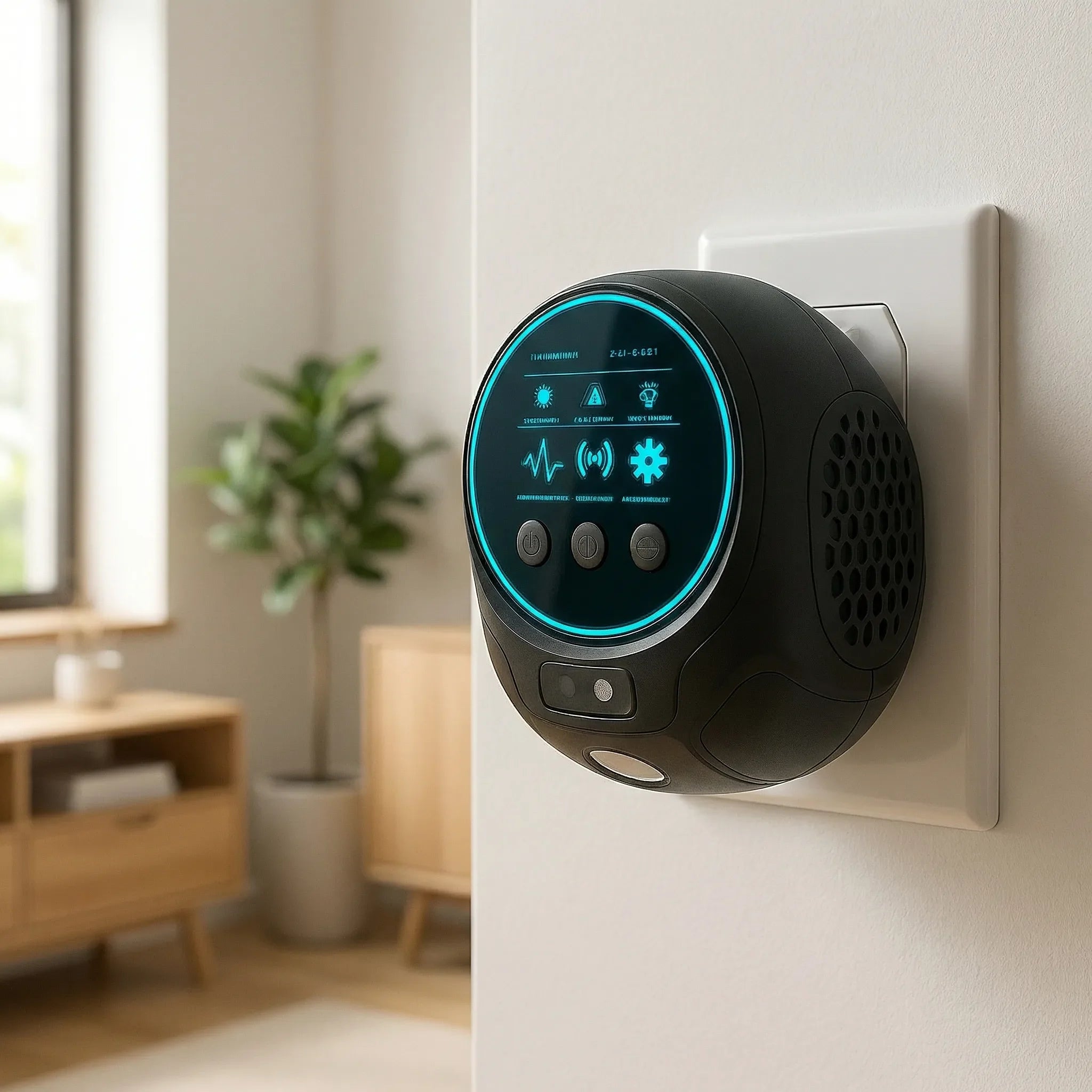 Ultrasoon Insectenwerende Plug-in voor Thuis – Effectief tegen Muggen, Wespen en Vliegen – 4 Luidsprekers 297m² Bereik – Veilig Chemivrij Apparaat voor Woonkamer en Terras | Sansoti
