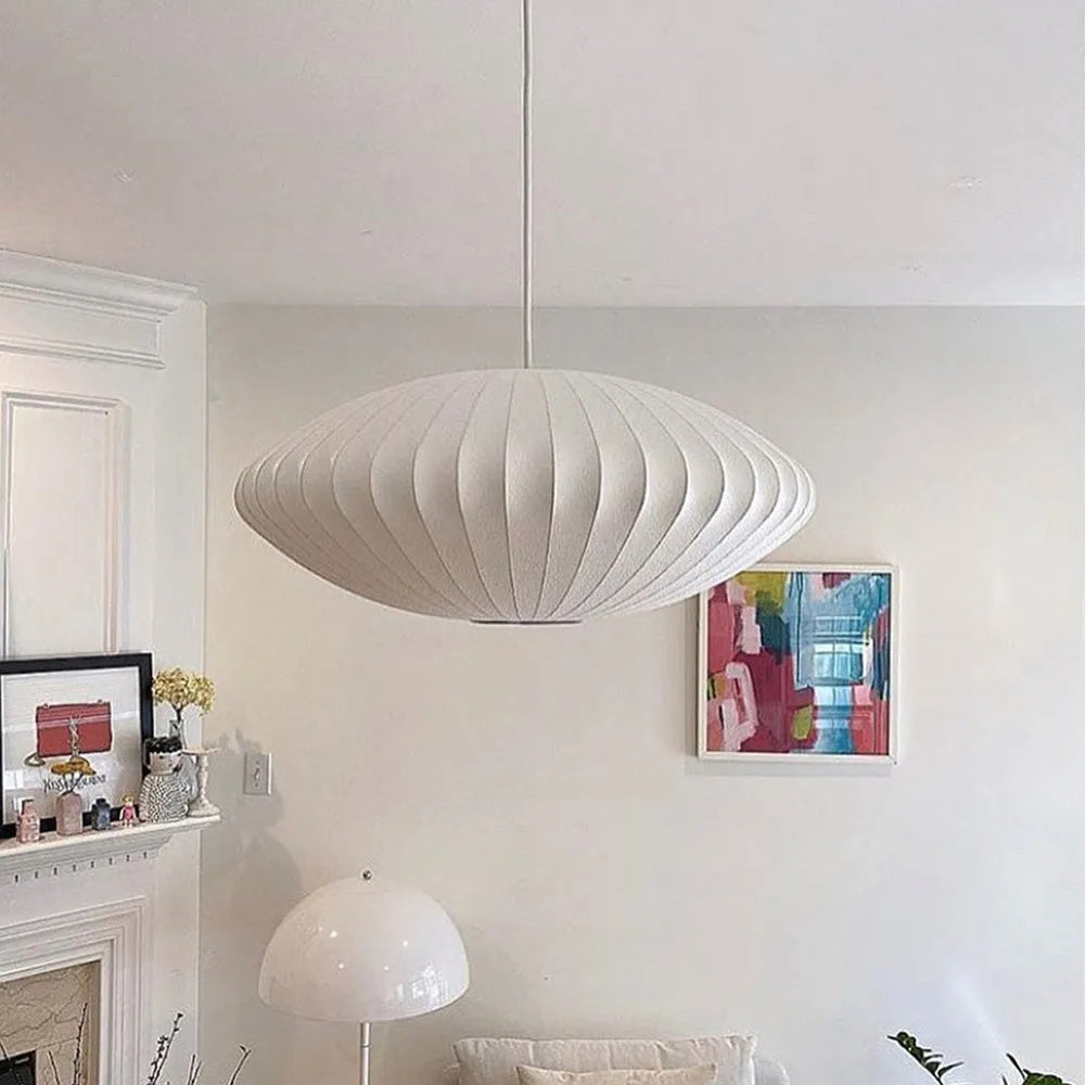 Bubbel Hanglamp met Stalen Draadstructuur Wit Ø40cm Moderne Verlichting | Sansoti